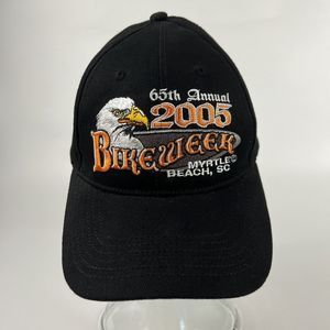Bike Week 65th Annual Myrtle Beach 2005 Ball‎ Cap Strapback Eagle Black Orange